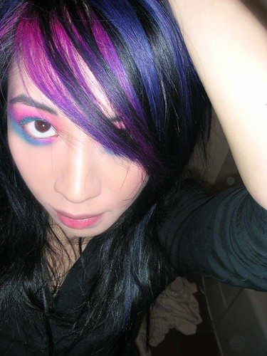 emo chick with purple hair