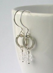 Rock crystal & silver earrings