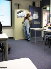 Richard taking photos at SDP presentation 1