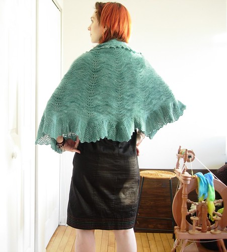 Back View of the Bloom Shawl