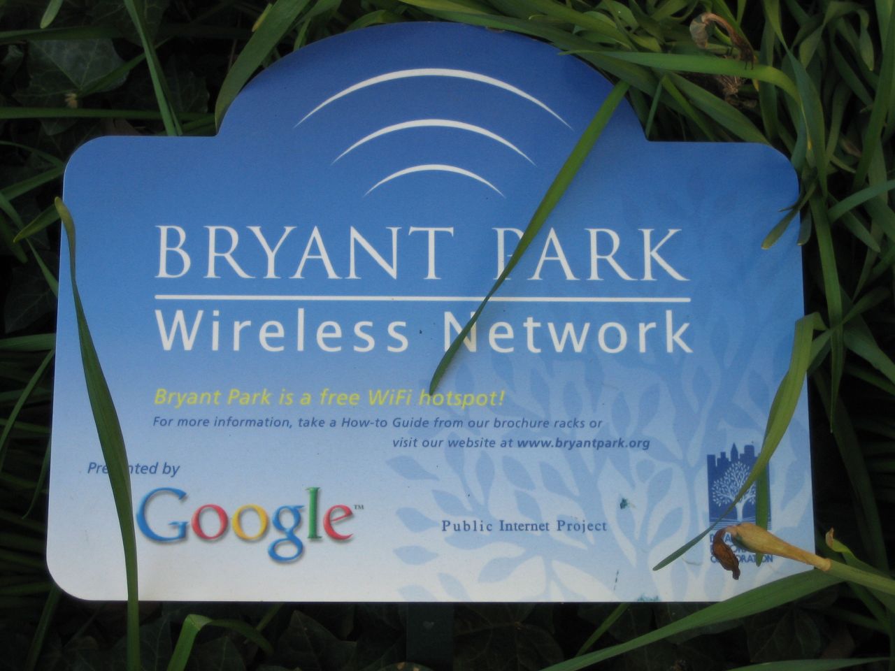 WiFi at Bryant Park