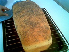 White bread with poppy seeds