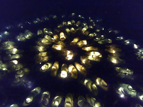 Circle of Glowing Wax Shoes