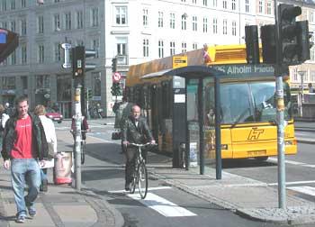Separated bicycle lane, Copenhagen