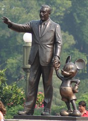 Walt Disney and Mickey Mouse statue at the Mag...