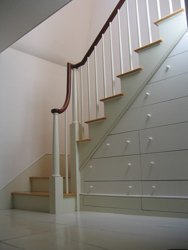 Stair to top floor from right.