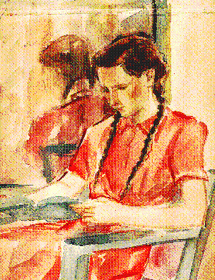 1948, painting: julie at 14 years age