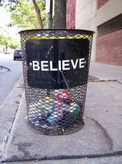 Believe trash can