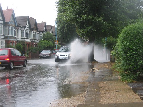 Brentford's Windmill Road always gets flooded after RAIN 005