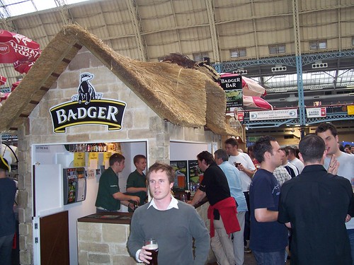 Badger Brewery's thatched bar