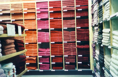 towels in a store