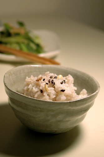 Rice with grains