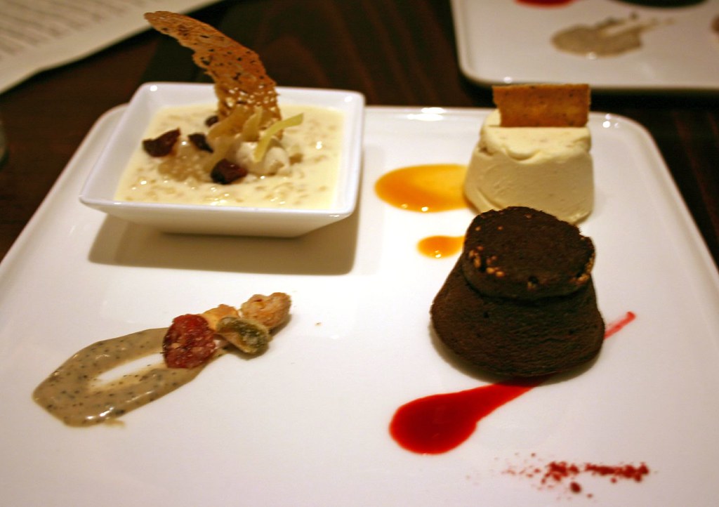 Tasting portions of various desserts