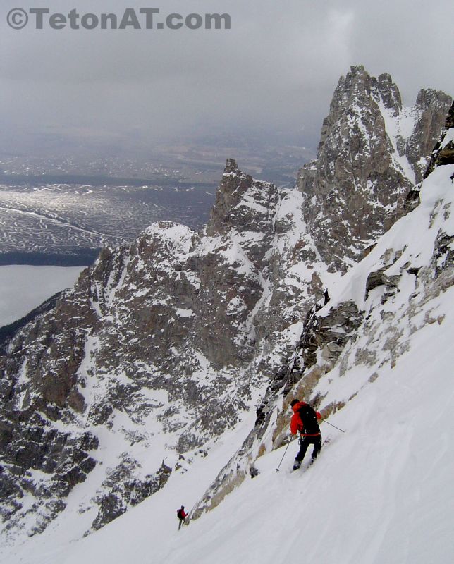 Hans and Brendan negotiate the middle section of the Northeast Snowfiels
