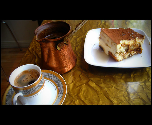 turkish coffee and tiramisu