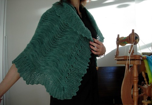 Another Front View of the Bloom Shawl