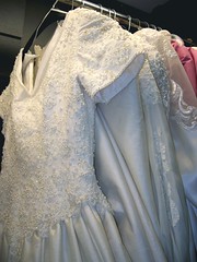 wedding dresses close-up