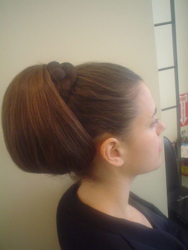 1960's Bridal Updo Joan Crawfor inspired I like it With a veil peeking 
