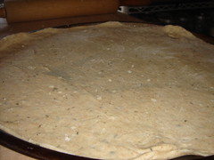 Homemade pizza crust