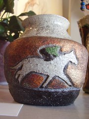 Terri Smith Raku Pottery with horse