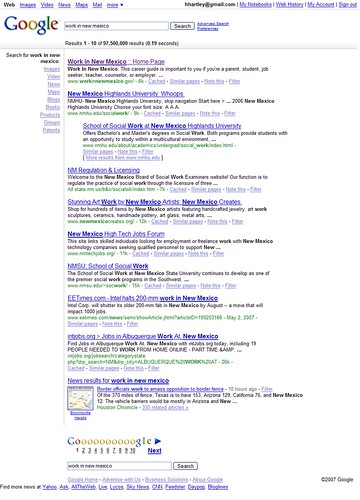 google redesign - 2 May 2007