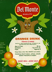 Del Monte Orange Drink label