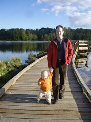 Daddy & Callum at Burnaby Lake.