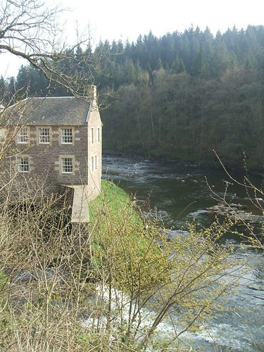 The view at New Lanark Mill Hotel