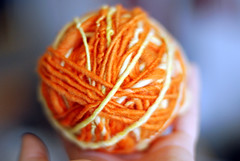 yarn- orange ball