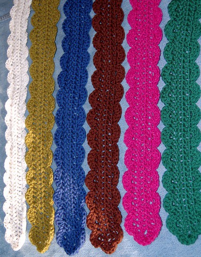 Frilly Crocheted Scarves