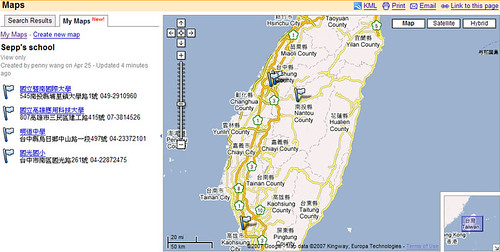google map taiwan