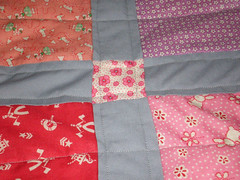 feedsack - quilting close up