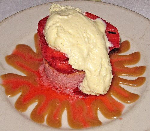 Louisiana Strawberry Shortcake with Caramel Sauce