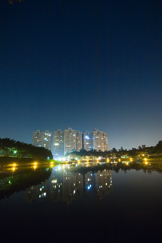 Night-shot of Chu Lake, NCTU, Taiwan