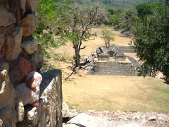 View at a court - Youssouf at the Copán Maya site - Maya site Copán, Honduras - 11 April 2007