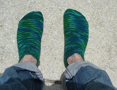 OBS sock on sidewalk