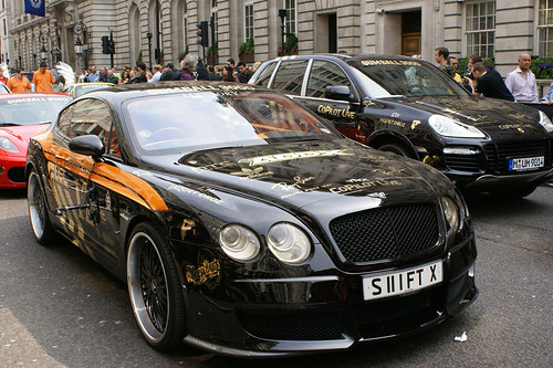 Gumball 3000 London Start Team Fuel Bentley Continental GT Mansory at the 