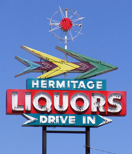 Hermitage Liquors sign