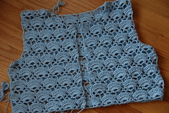 Skyblue Crochet Bolero WIP
