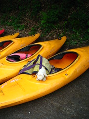 With our kayaks - Flapser goes kayaking in the Amblève - Ardennes, Belgium - 19 May 2007