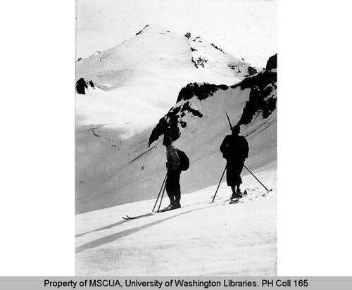 Two skiers on Mount Baker
