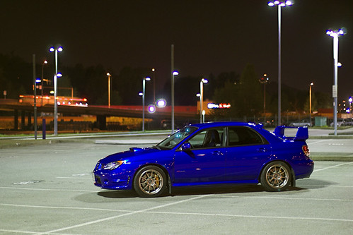 Subaru at night