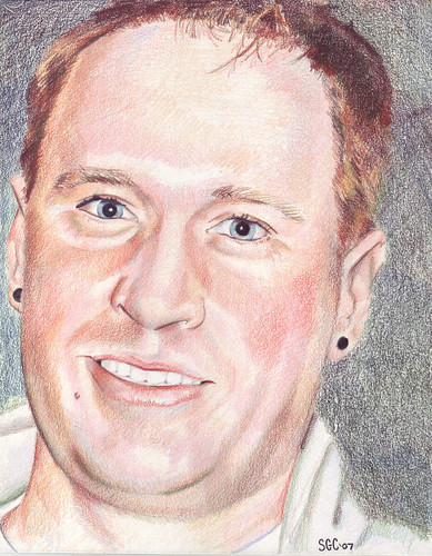 Colored pencil drawing entitled Travis