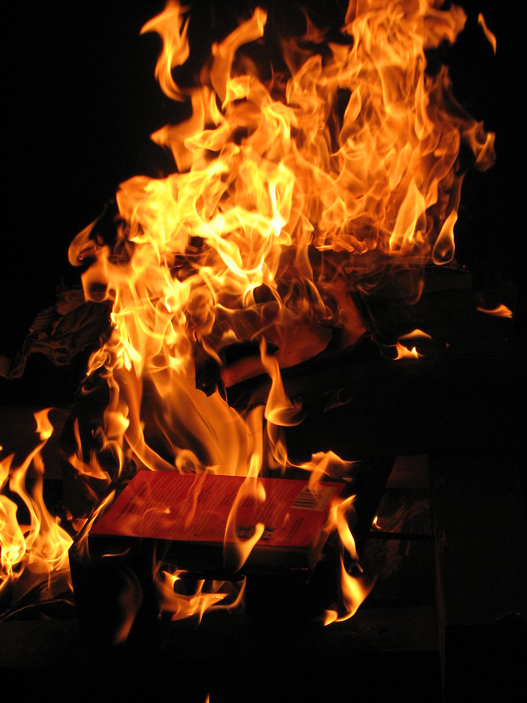 Books burning