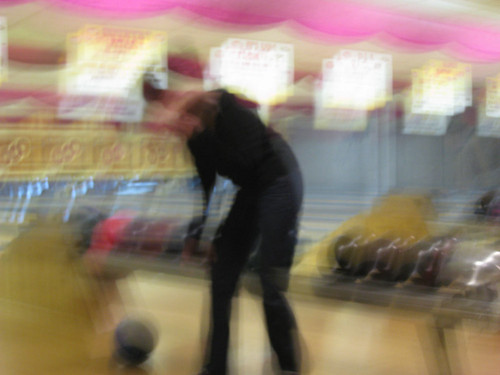 me, dropping my bowling ball