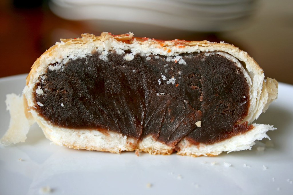 Innards of Red Bean Pastry from Kee Wah Bakery