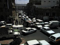 comedy traffic-jams in Sanaa by localsurfer, on Flickr