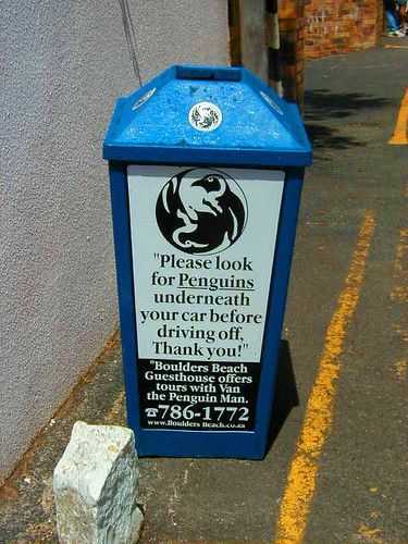 sign at Penguin Colony at Boulders Beach, False Bay, Capetown, South Africa