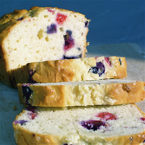 Berries flavor this classic sour cream cake bread.