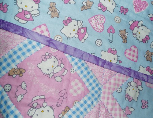 hello kitty quilt. Hello Kitty Quilt Binding & Backing 